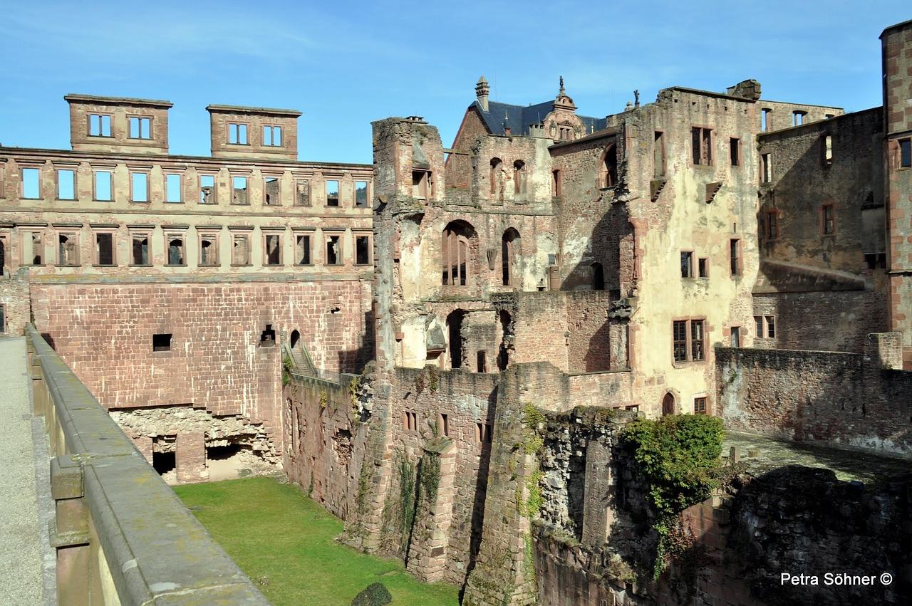La visite des ruines du château d'Heidelberg