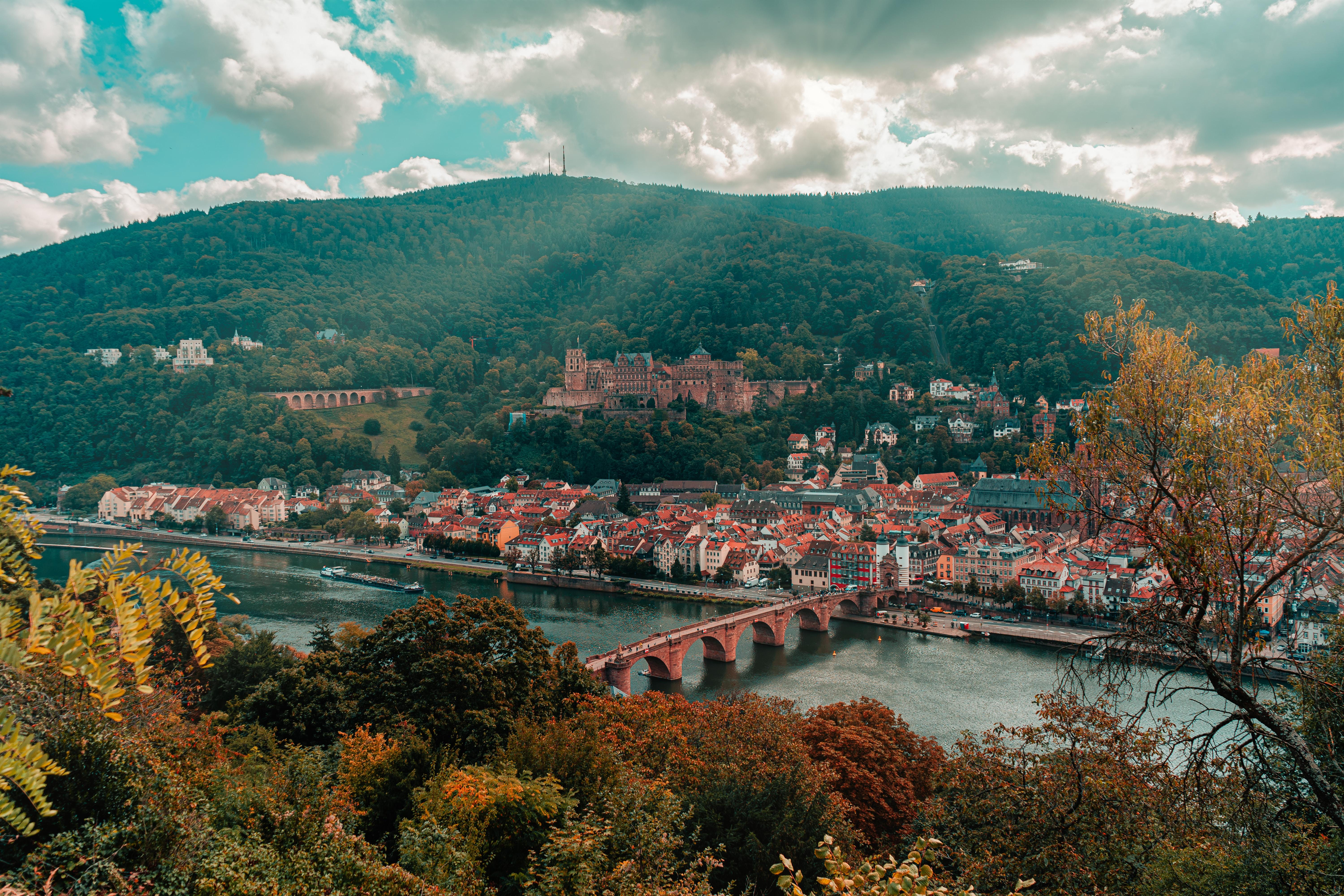 La vue depuis le Philosophenweg d'Heidelberg 